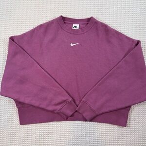 Nike Purple Cropped Crewneck Sweatshirt Women’s XS